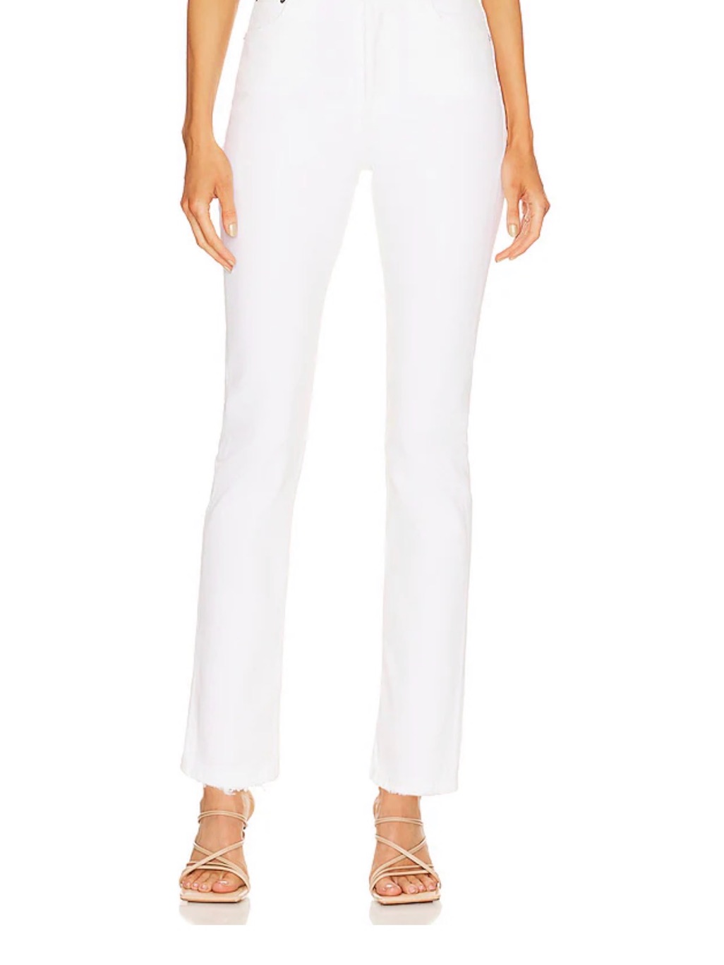 Agolde White Denim High-Rise Button-Fly Jeans